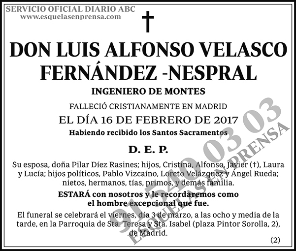 Luis Alfonso Velasco Fernández-Nespral